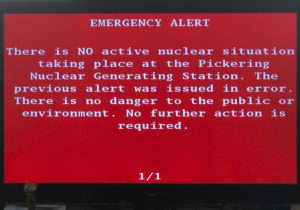 Canada Nuclear Plant Error Message
